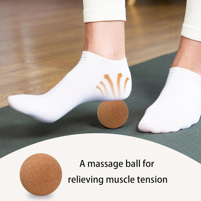 Laad afbeelding in Galerijviewer, Kurk massageballen set van 2 stuks 6 cm

