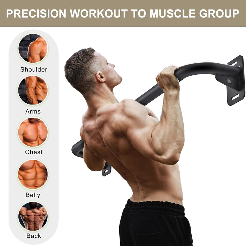 Laden Sie das Bild in Galerie -Viewer, Optrekstang 95 cm voor wand plafond en balk tot 227 kg – pull-up bar – krachttraining
