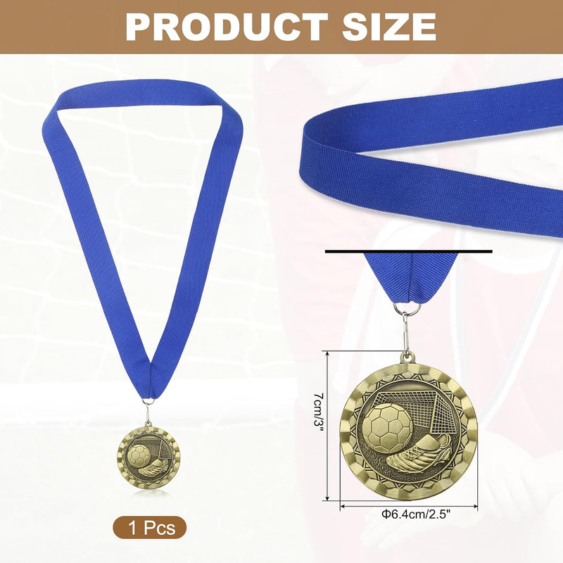 Chargez l'image dans la visionneuse de la galerie, Voetbal medaille met neklint van zinklegering – sportmedaille – prijs en trofee

