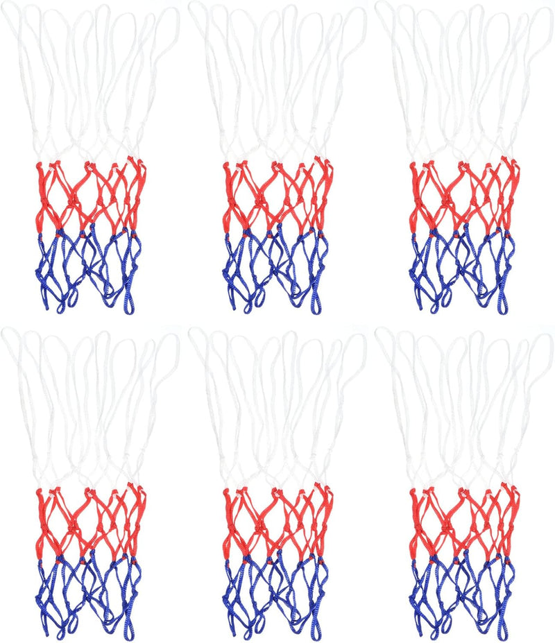 Load image into Gallery viewer, Mini basketbalnetten 6 stuks 43 x 30 cm met 8 lussen – vervangende basketbalnetten – basketbal accessoires

