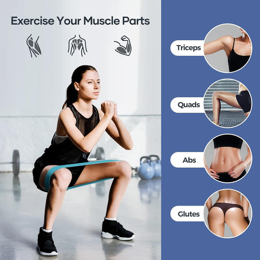 Fitness elastieken 5-delige set met verschillende weerstandsniveaus – weerstandsbanden – resistance bands