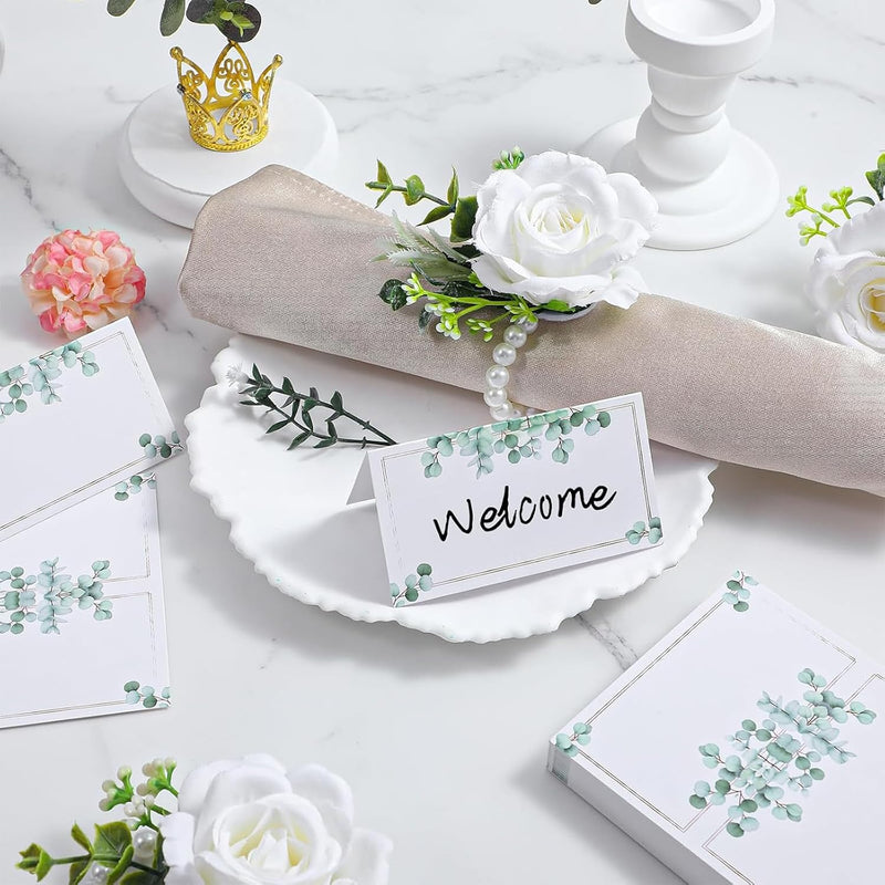 Load image into Gallery viewer, 100 Stuks trouwplaatskaartjes, Plaatskaartjes voor tafeldecoraties, Elegant ontworpen plaatskaartjes voor bruiloften, ceremonies, verjaardagen, dopen, communies en andere festiviteiten
