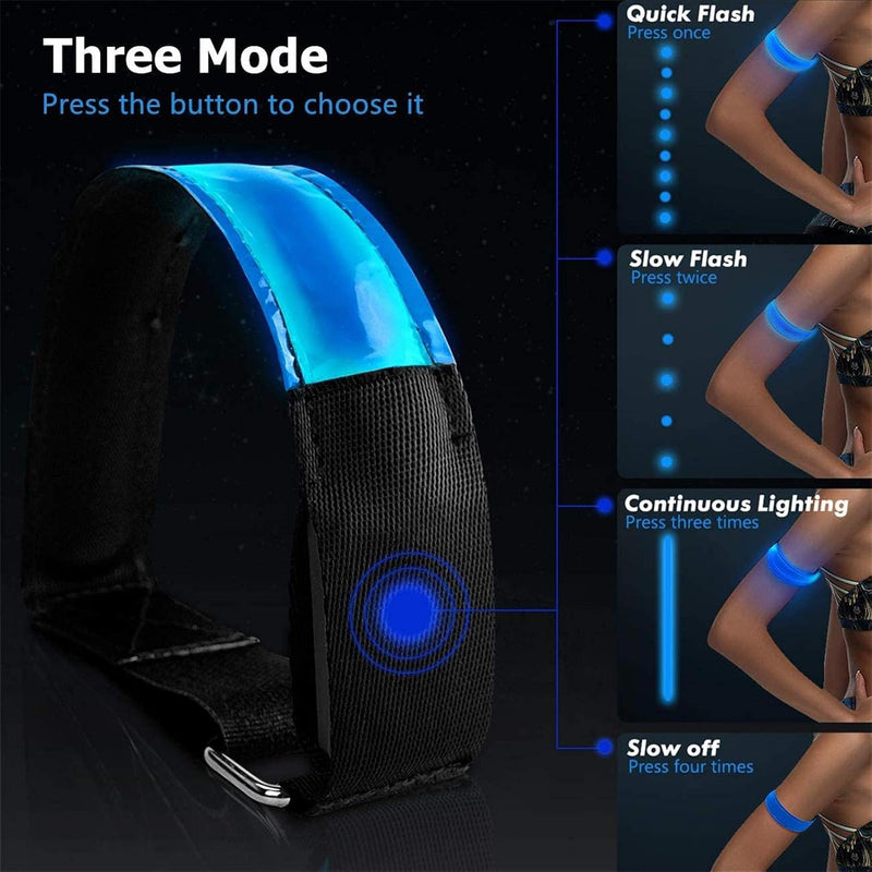 Load image into Gallery viewer, Led-armband, oplaadbaar, 2 stuks, lichtarmband, USB, reflectieformutie

