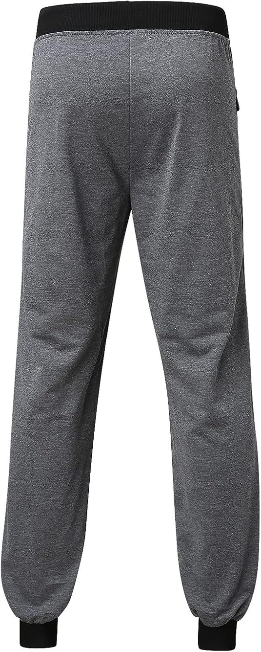 Heren joggingbroek van katoenmix met zakken en print – sportbroek – trainingsbroek