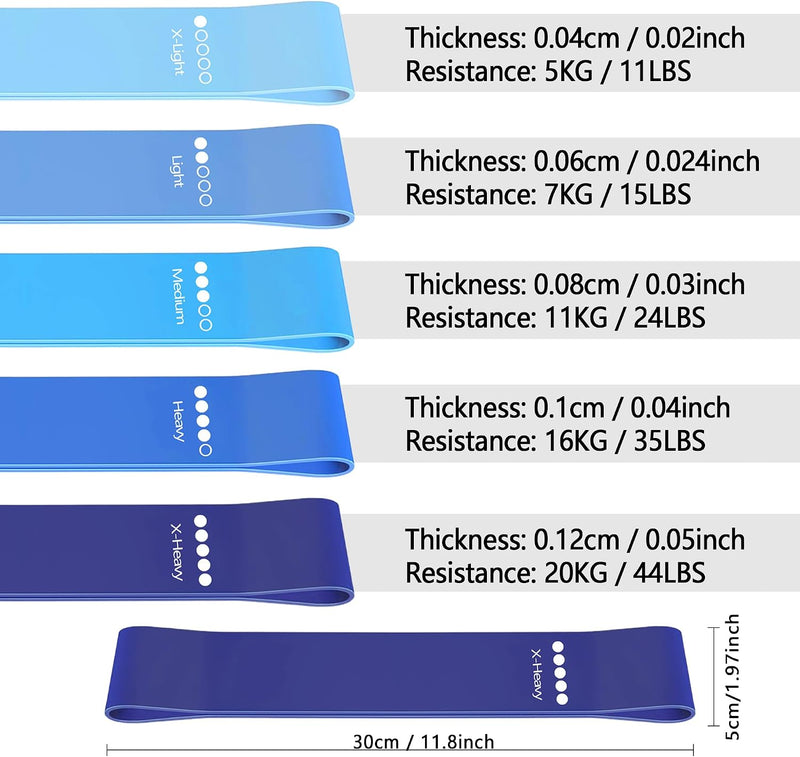 Load image into Gallery viewer, Resistance Band, Weerstandsbanden Set Van 5, Resistance Band Set Met Oefeninstructies En Draagtas, Gymnastiekband Voor Yoga, Krachttraining, Pilates, Fitness, thuis trainen, stretchen
