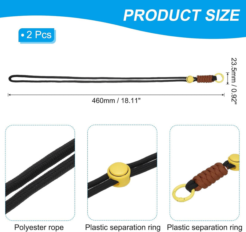 Laad afbeelding in Galerijviewer, Paracord lanyards 2 stuks met sleutelring en clip – gevlochten sleutelkoord – outdoor accessoires
