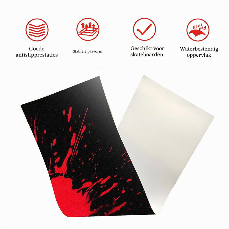 Carica immagine in Galleria Viewer, Skateboard griptape 83 x 24 cm waterbestendig rood – antislip grip tape – longboard accessoires

