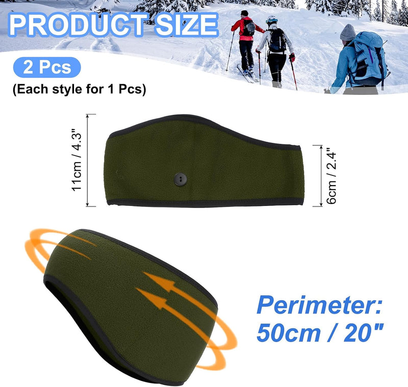 Laden Sie das Bild in Galerie -Viewer, Fleece oorwarmers 2 stuks – warme sporthoofdbanden – hardloop fiets accessoires
