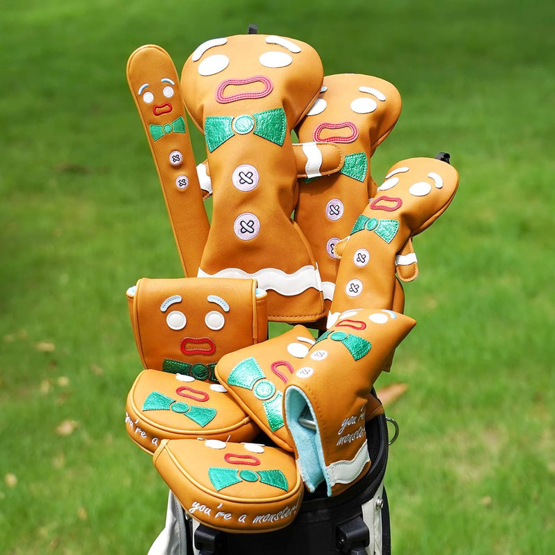 Load image into Gallery viewer, Funny golf club protective cover with Monster Cookie design for driver and fairway – golf headcover – golf gift
