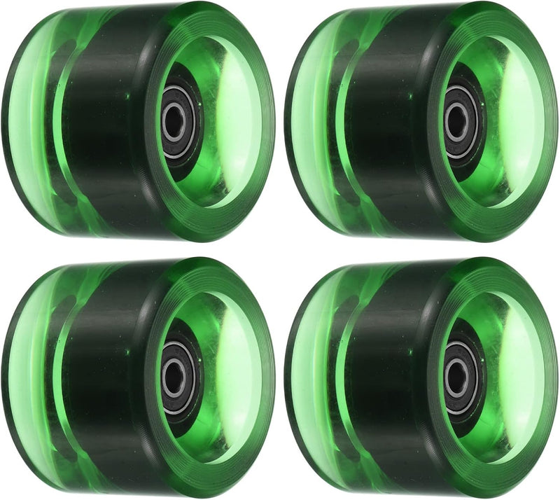 Carica immagine in Galleria Viewer, Longboard wielen 70 x 51 mm 78A met ABEC-9 lagers 4 stuks transparant groen – cruiser wielen
