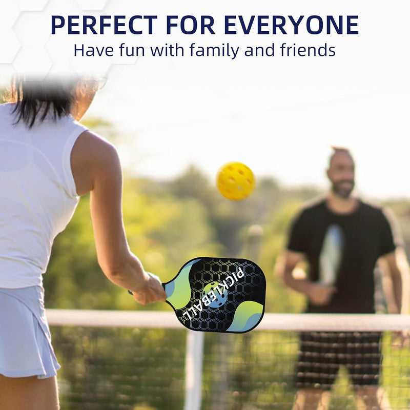 Laad afbeelding in Galerijviewer, Pickleball set met 4 rackets en 4 ballen
