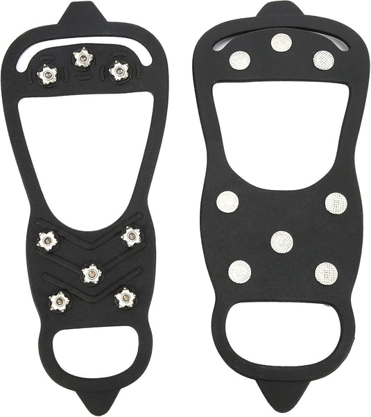 Antislip schoenspikes met 8 tanden zwart