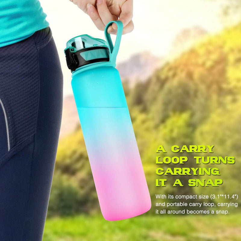 Chargez l'image dans la visionneuse de la galerie, Drinkfles 1 liter BPA-vrij met antislip grip en lekvrije sluiting – waterfles – sportfles
