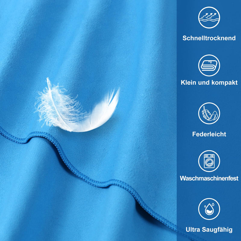 Load image into Gallery viewer, Fitnesshanddoek Microvezel 120x50 cm Sneldrogend met Ritsvak – Sporthanddoek – Reishanddoek

