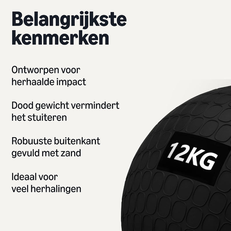 Load image into Gallery viewer, Slam ball met antislip oppervlak en zandvulling 4-12 kg – medicine ball – fitnessbal

