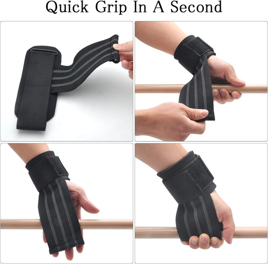 TNSLAND liftingstraps voor krachttraining, polsbandages voor fitness, bodybuilding, powerlifting, crossfit en gymaccessoires