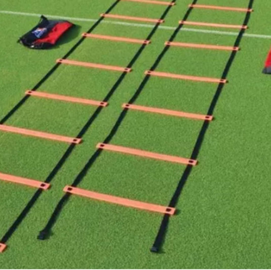 Agility ladder 6 meter met 12 sporten en 10 pionnen – coördinatieladder – snelheidstraining