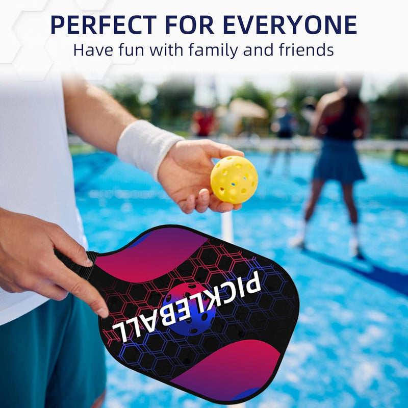 Laad afbeelding in Galerijviewer, Pickleball set met 4 rackets en 4 ballen
