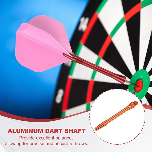 Dartschachten 4 stuks 45 mm van aluminium geel met 2BA schroefdraad – dart shafts – dart accessoires