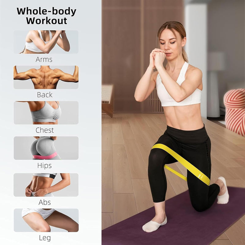 Load image into Gallery viewer, Resistance Band, Weerstandsbanden Set Van 5, Resistance Band Set Met Oefeninstructies En Draagtas, Gymnastiekband Voor Yoga, Krachttraining, Pilates, Fitness, thuis trainen, stretchen
