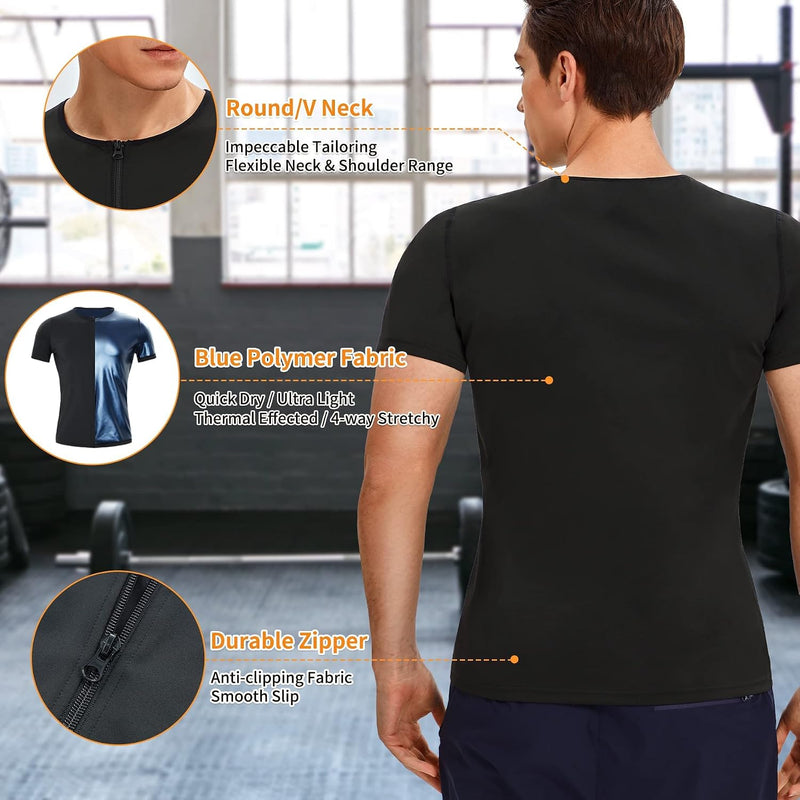 Load image into Gallery viewer, Sauna shirt heren afvallen transpiratie pak sauna vest buikweg body shaper neopreen lichaamsvormer sauna pakken shirt fitness korset zweetvest shapewear tank top
