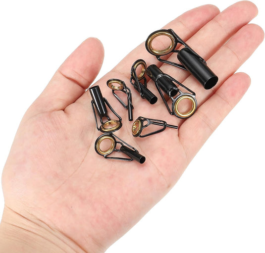 Hengel tip reparatieset (6 stuks) - Roestvrij stalen hengelogen 2-6 mm - Hengeloog vervanging zout- en zoetwater