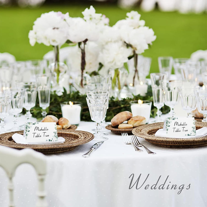 Load image into Gallery viewer, 100 Stuks trouwplaatskaartjes, Plaatskaartjes voor tafeldecoraties, Elegant ontworpen plaatskaartjes voor bruiloften, ceremonies, verjaardagen, dopen, communies en andere festiviteiten
