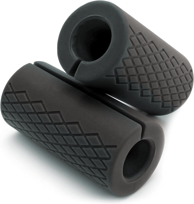 Load image into Gallery viewer, Thick Barbell Grips Silicone Set of 2 Black
