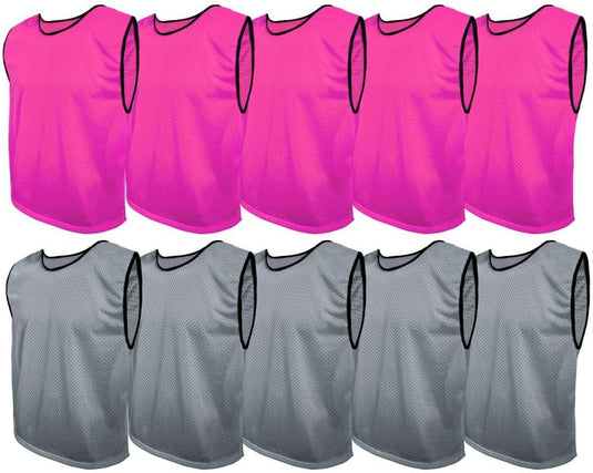 Training bibs set of 10 in 2 colours