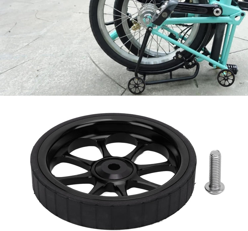 Załaduj obraz do przeglądarki galerii, Vouwfiets transportwiel 82 mm van aluminium met ingebouwd lager voor 3sixty fietsen – easywheel – fietsonderdelen

