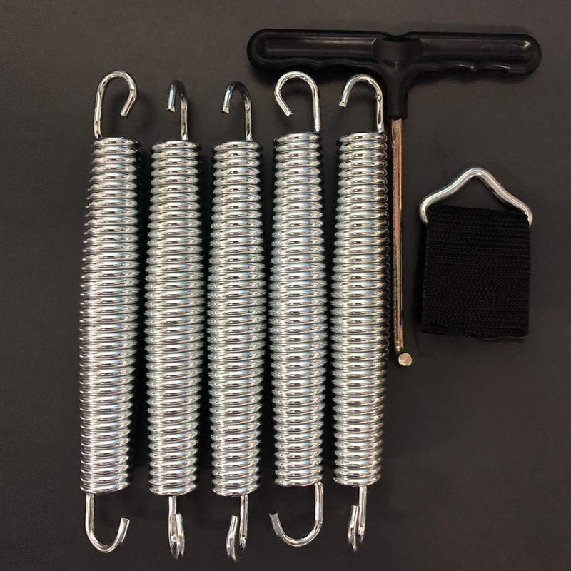 Load image into Gallery viewer, Trampolineveren 5 stuks 178 mm met veertrekker en driehoeksgesp – vervangingsveren – trampoline accessoires
