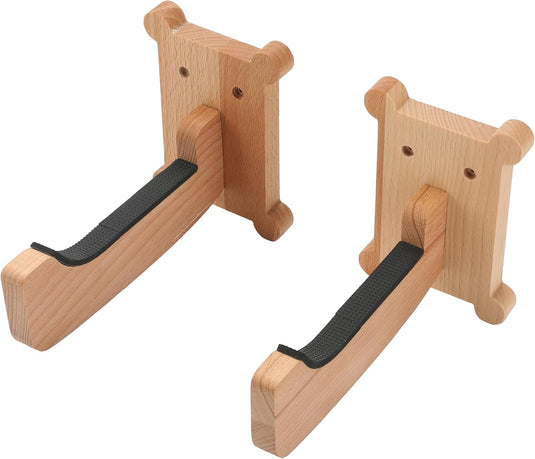 Surfboard wandhouder van beukenhout met 17,8 cm steunarmen – verticale boardhouder – surf accessoires