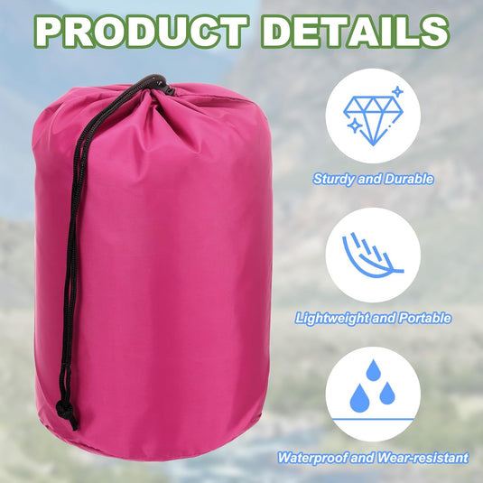 Waterdichte opbergzak 34,5 x 67 cm met trekkoord donkergroen – stuff sack – camping accessoires