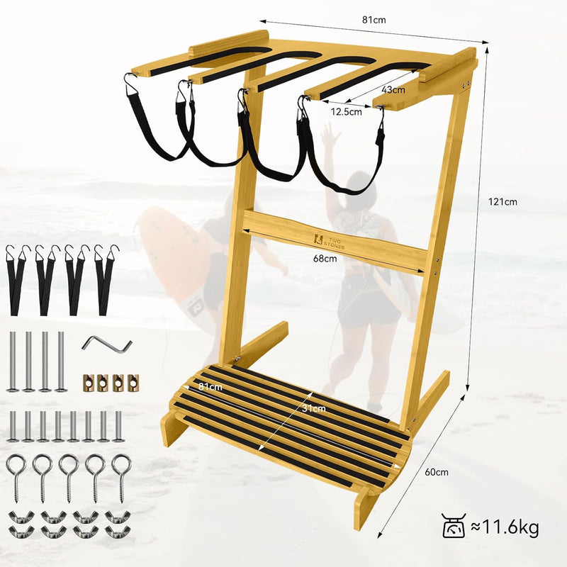 Carica immagine in Galleria Viewer, Surfboard wandrek voor 3 boards van staal met schuimbescherming – SUP longboard surfplank houder
