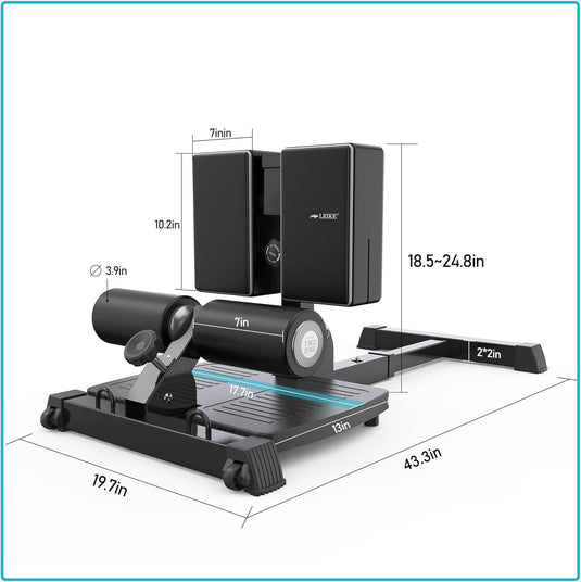Multifunctionele sissy squat bank voor beentraining