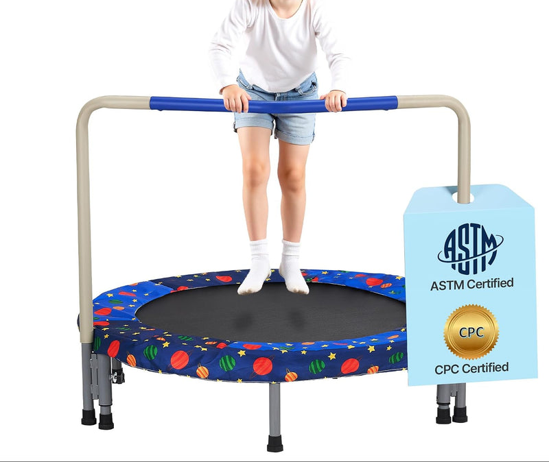 Chargez l'image dans la visionneuse de la galerie, Kindertrampoline 91 cm opvouwbaar met handgreep en antislip poten – mini trampoline – indoor trampoline
