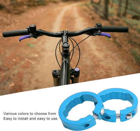 Aluminiowe pierścienie zaciskowe do chwytów rowerowych, 2 sztuki, do kierownic rowerowych 22,2 mm – blokada chwytów – zaciski kierownicy