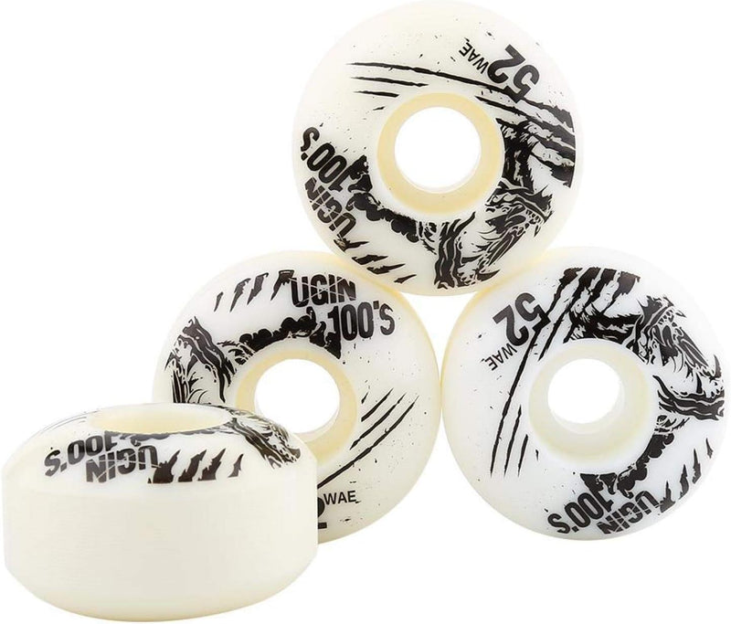 Load image into Gallery viewer, Skateboardwielen 52 x 30 mm 100A PU 4 stuks wit – vervangingswielen – skateboard accessoires
