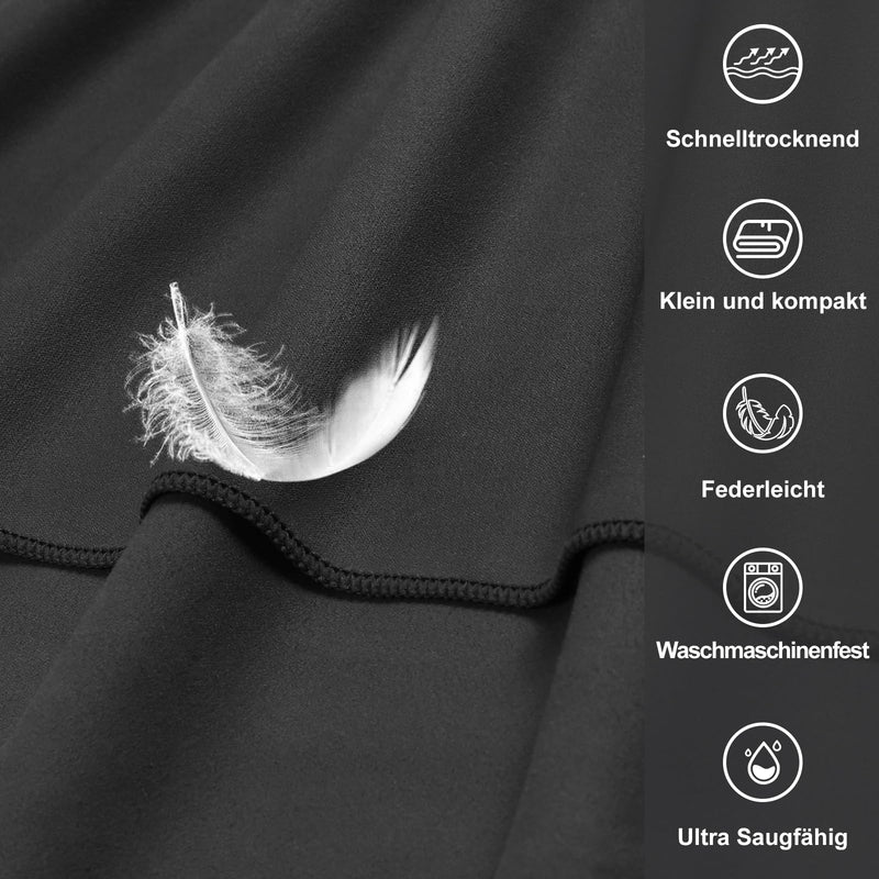 Load image into Gallery viewer, Fitnesshanddoek Microvezel 120x50 cm Sneldrogend met Ritsvak – Sporthanddoek – Reishanddoek
