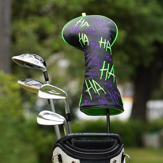 Golf-Putter-Schutzhülle für DF3-Mallet-Putter mit HAHA-Stickerei und Magnetverschluss – Putterhülle – Golfzubehör
