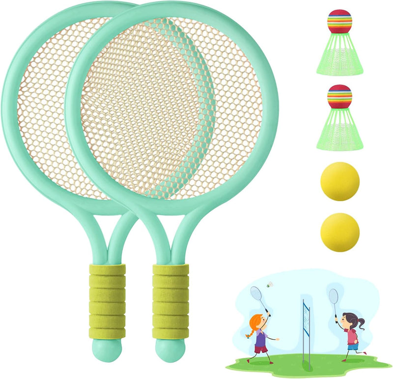 Laad afbeelding in Galerijviewer, Federball Set Kinder Badminton Set Tennisschläger Spielzeug Geschenkset für Kinder
