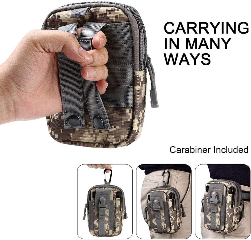 Laad afbeelding in Galerijviewer, flintronic Tactische Heuptassen, Molle EDC Pouch, Outdoor Heuptas+Haak, Utility Gadget Riemtas met Mobiele Telefoon Holster voor Sport, Wandelen, Kamperen, Reizen-Zwart

