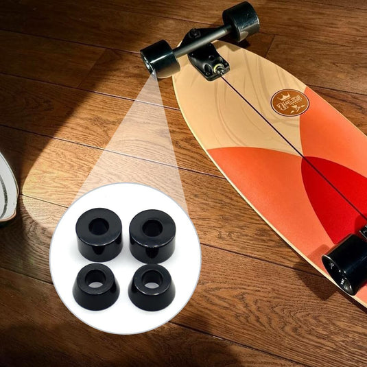 Skateboard bushings set - 4 stuks stuurrubbers standaard cilinder voor truck, longboard-accessoires reserveonderdelen cups, beste skateboardbushings om te vervangen, perfect