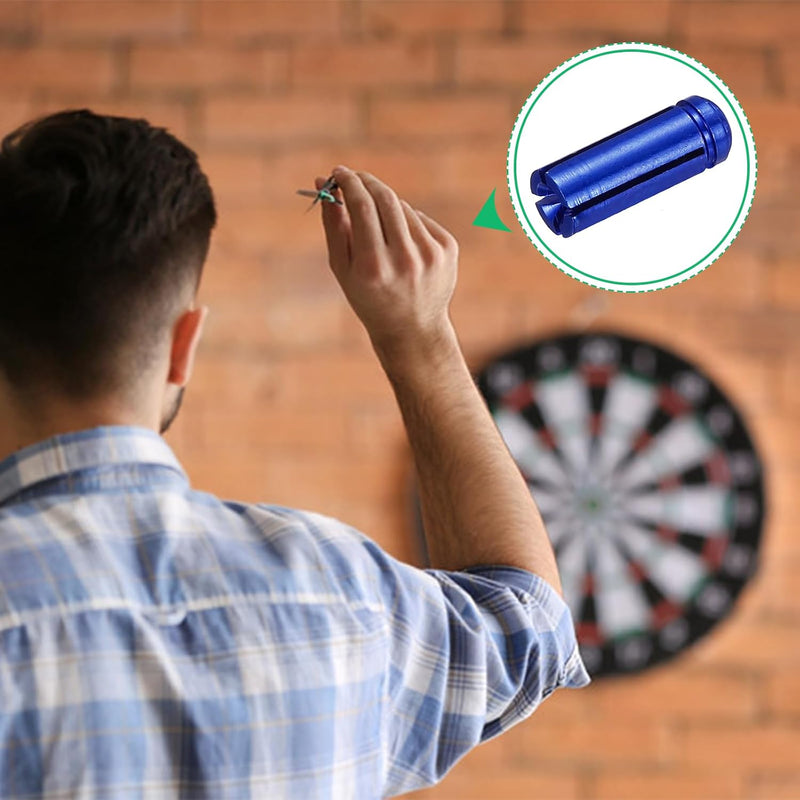 Laden Sie das Bild in Galerie -Viewer, Dart flight protectors 8 stuks van aluminium blauw – 90 graden flight savers – dart accessoires
