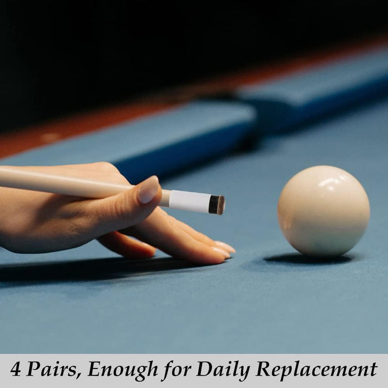 Laden Sie das Bild in Galerie -Viewer, 8-delige Biljartkeu Tip Set 12 mm – Leren Schroefpunten met Ferrules voor Pool &amp; Snooker - happygetfit.com
