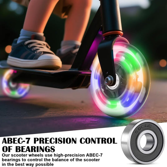 8 stuks inline skate rollen, 80 mm inline skate wielen met 8 stuks kogellagers, knipperende wielen, inline skate wielen, inline skate onderdelen, wielen voor inline skates - happygetfit.com