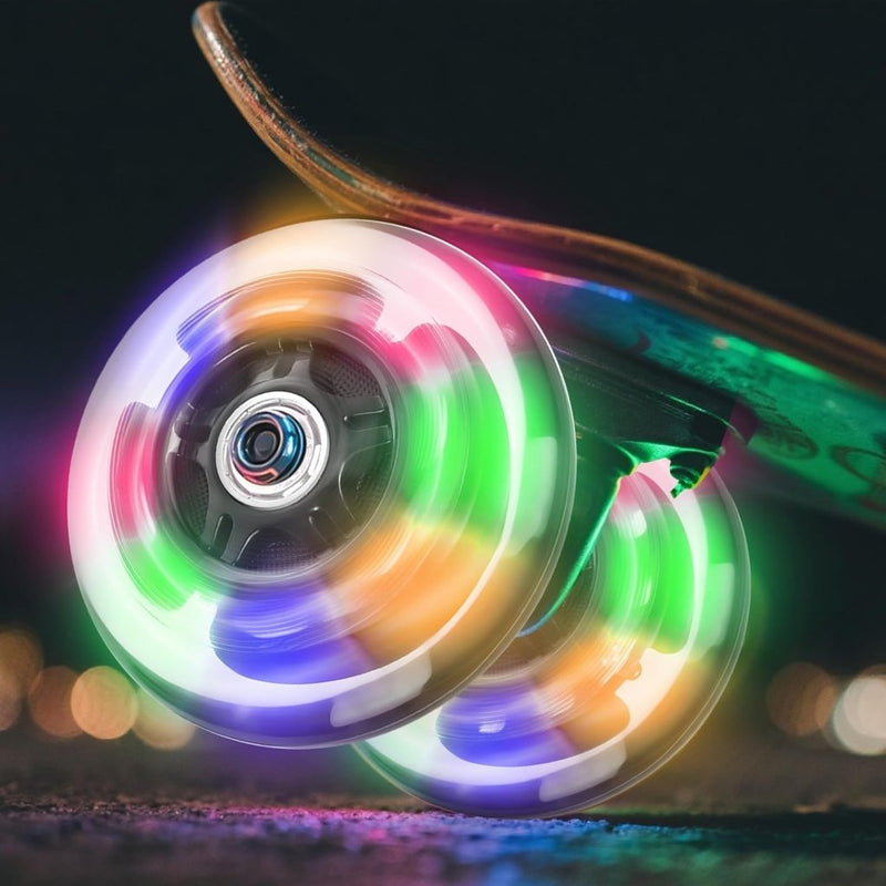 Laad afbeelding in Galerijviewer, 8 stuks inline skate rollen, 80 mm inline skate wielen met 8 stuks kogellagers, knipperende wielen, inline skate wielen, inline skate onderdelen, wielen voor inline skates - happygetfit.com

