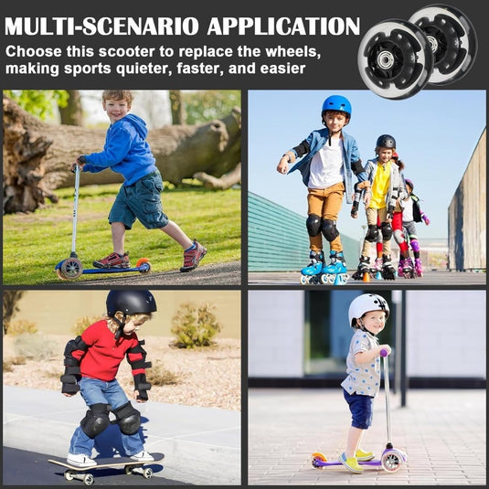 8 stuks inline skate rollen, 80 mm inline skate wielen met 8 stuks kogellagers, knipperende wielen, inline skate wielen, inline skate onderdelen, wielen voor inline skates - happygetfit.com