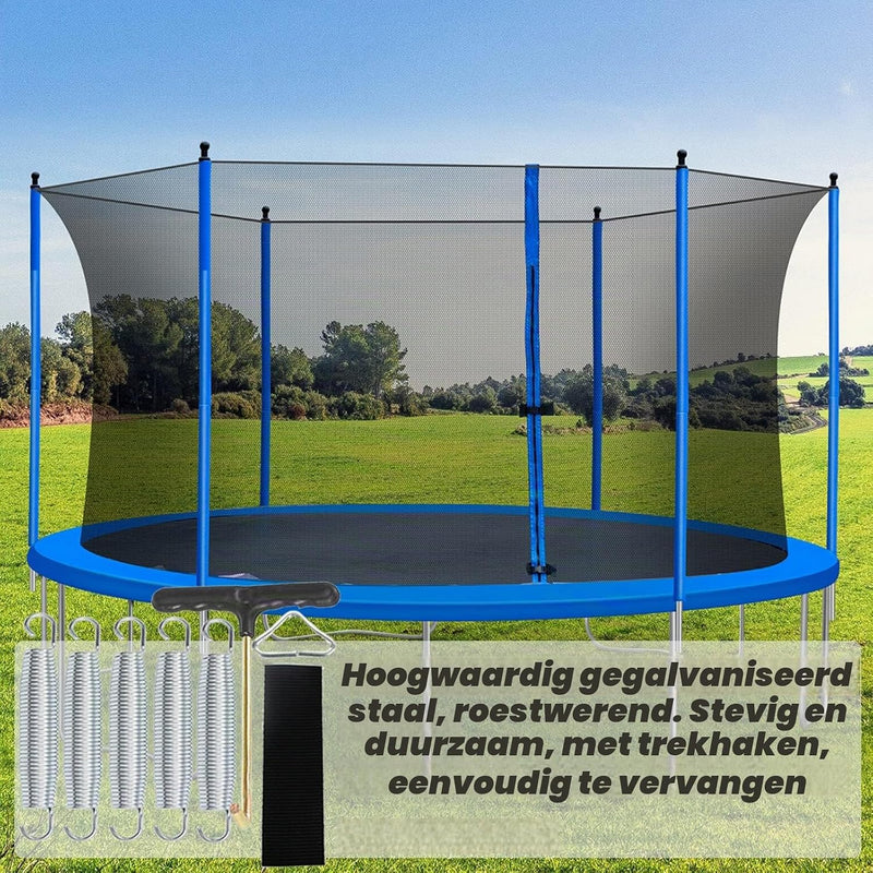 Load image into Gallery viewer, Trampolineveren 5 stuks 140 mm met veertrekker en driehoeksgesp – vervangingsveren – trampoline accessoires
