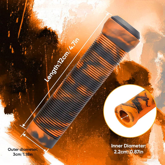 Ergonomische fietshandvatten 20-22 mm met einddoppen